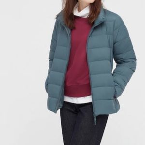Large Uniqlo Ultra light down jacket dusty blue